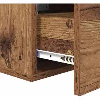 vidaXL Nachtkastje Oud hout 35 x 35 x 20 cm Bewerkt hout