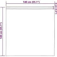 vidaXL Blackout Gordijnen met Ringen 2 st Groen 140 x 140 cm Polyester