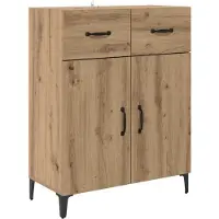 vidaXL Highboard Artisan Eiken 69,5 x 34 x 180 cm Bewerkt hout