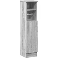 vidaXL Badkamerkast met rolhouder 20,5x22x90 cm grijs sonoma eiken