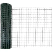 vidaXL Euro-hek met betonnen voetstuk 25 x 0,8 m PVC-Coated Staal Mesh