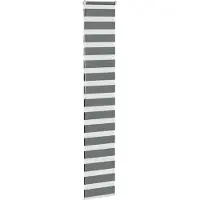 vidaXL Zebra rolgordijn 40x200 cm stofbreedte 35,9 cm donkergrijs