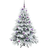 vidaXL Kunstkerstboom met 150 LED met standaard Wit 150 cm PE en PVC