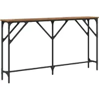 vidaXL Wandtafel Oud Hout 140 x 23 x 75 cm Samengesteld hout en metaal