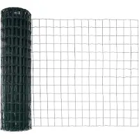 vidaXL Euro-hek met betonnen voetstuk 10 x 1,2 m PVC-Coated Staal Mesh