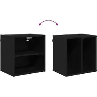 vidaXL Hangkast Zwart Eiken 40 x 29,5 x 40 cm Bewerkt hout