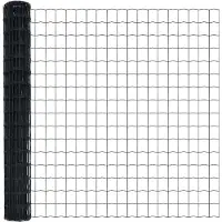 vidaXL Euro-hek met betonnen voetstuk 10 x 1,4 m PVC-Coated Staal Mesh