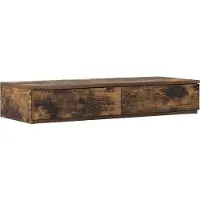vidaXL Bedlades Rook Eiken 100 x 36,5 x 16,5 cm Bewerkt hout