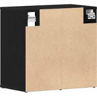 vidaXL Schoenenkast 2 st 52 x 30 x 50,5 cm Bewerkt hout Zwart Eiken