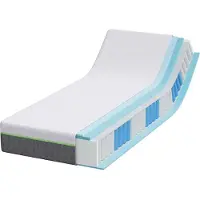 vidaXL Matras Wit en Grijs 70 x 200 cm Jacquard stof