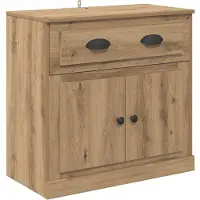 vidaXL Dressoirs 2 pcs Artisan Eiken 70 x 35,5 x 67,5 cm Bewerkt hout