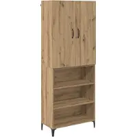 vidaXL Highboard Artisan Eiken 69,5 x 34 x 180 cm Bewerkt hout