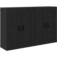 vidaXL Wandkast 2 st Zwart Eiken 69,5 x 34 x 90 cm Bewerkt hout