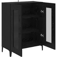 vidaXL Dressoir Zwart Eiken 69,5 x 34 x 90 cm