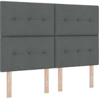 vidaXL Hoogte verstelbaar hoofdbord Donkergrijs 160 cm Stof