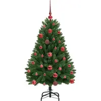 vidaXL Kunstkerstboom met 150 LED Groen 120 cm PVC en Metalen