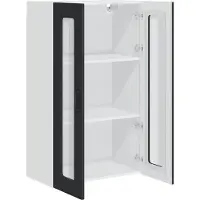 vidaXL Vaatwasserpaneel Kalmar Zwart 60 x 31 x 100 cm Bewerkt hout