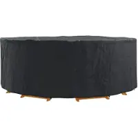 vidaXL Meubelbescherming 244 x 244 x 71 cm 210D Oxford Stof Rond Zwart