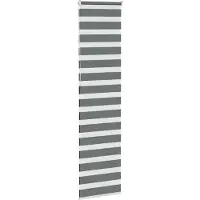 vidaXL Zebra rolgordijn 55x230 cm stofbreedte 50,9 cm donkergrijs