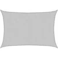 vidaXL Zonnezeil 3,5x2,5 m 100% polyester oxford lichtgrijs
