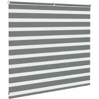 vidaXL Dubbele rolgordijn, donkergrijs, 155x100 cm, stofbreedte 150,9 cm, polyester