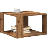 vidaXL Salontafel Oud Hout 51,5 x 51,5 x 30 cm Bewerkt hout