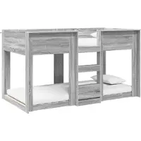 vidaXL Stapeld bed voor kids Grijs Sonoma 90 x 190 cm Bewerkt hout