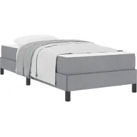 vidaXL Boxspring bed Lichtgrijs 90 x 200 cm Stof