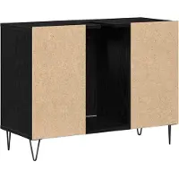 vidaXL Badkamerkast, zwart, 80 x 33 x 60 cm, van houtvezel