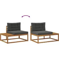 vidaXL Buiten bank set 4 st 4-zits Massief Acacia Hout en Polyester