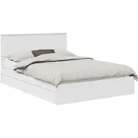 vidaXL Opbergbed met lade met hoofdeinde Wit 140 x 200 cm Bewerkt hout