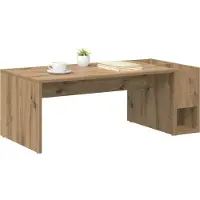 vidaXL Salontafel Artisan Eiken 101,5 x 50 x 37 cm Bewerkt hout