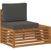 vidaXL Buiten bank set Natuurlijk en Antraciet 273 x 213,5 x 73 cm