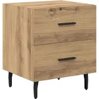 vidaXL Nachtkastje Artisan Eiken 40 x 35 x 47,5 cm Bewerkt hout