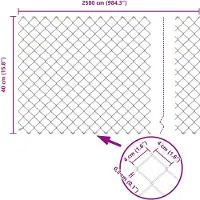 vidaXL Gaashek 25 x 0,4 m Staal Grijs