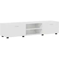 vidaXL Tv-meubelset FLORIN 3 st Hoogglans wit Bewerkt hout