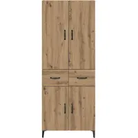 vidaXL Highboard Artisan Eiken 69,5 x 34 x 180 cm Bewerkt hout
