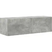 vidaXL TV Wandkast 2 st Beton Bewerkt hout