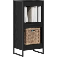 vidaXL Boekenkast 40 x 30 x 86,5 cm Bewerkt hout Zwart Eiken
