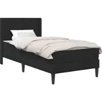 vidaXL Bedframe met matras met hoofdeinde Zwart 100 x 200 cm Fluweel