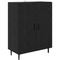 vidaXL Highboard 2 pcs Zwart Eiken 69,5 x 34 x 180 cm Bewerkt hout
