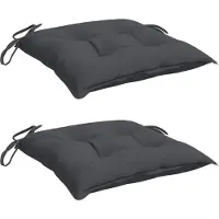 vidaXL Stoelkussens 2 st 40x40x7 cm oxford stof antracietkleurig