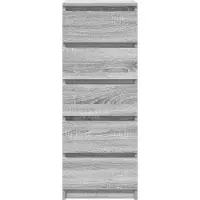 vidaXL Dressoir met lades 37,5x35x99 cm spaanplaat grijs Sonoma