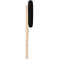 vidaXL Gestoffeerd hoofdbord Bruin en Zwart 150 cm Massief grenenhout