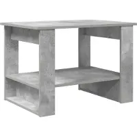 vidaXL Salontafel Beton Grijs 72 x 50 x 50 cm Bewerkt hout