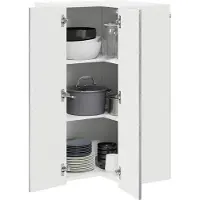 vidaXL Wandhoekkast PORTO Grijs Sonoma 57 x 57 x 100 cm Bewerkt hout