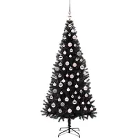 vidaXL Kerstboom Zwart 180 cm PVC