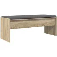 vidaXL Hallenbank met kussen Sonoma Eik 103 x 38 x 40 cm