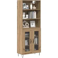 vidaXL Highboard 2 st Artisan Eiken 69,5 x 34 x 180 cm