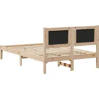 vidaXL Bedframe Donkergrijs 120 x 200 cm Massief grenenhout